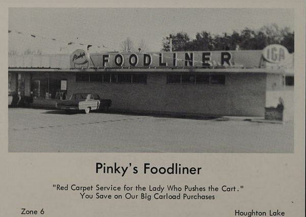 Pinkys Foodliner - 1967 Yearbook Ad (newer photo)